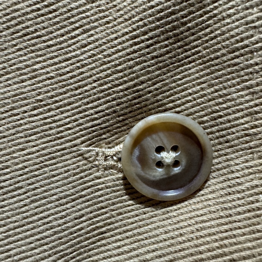 Ralph Lauren 100% Cotton Blazer Jacket Size 6 Tan Button Front Equestrian Style - Picture 8 of 17